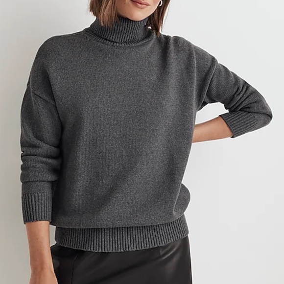 Madewell Ribbed Turtleneck Sweater - Picture 1 of 16